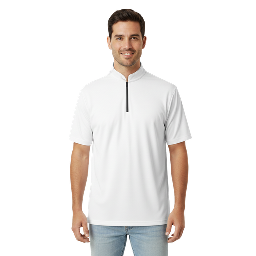 All-Over Print Mens Short Sleeve Qzip 